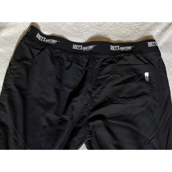 Grey's Anatomy by Barco Active Scrub Pants Black Women's XL Elastic Waist & Tie - Picture 6 of 7